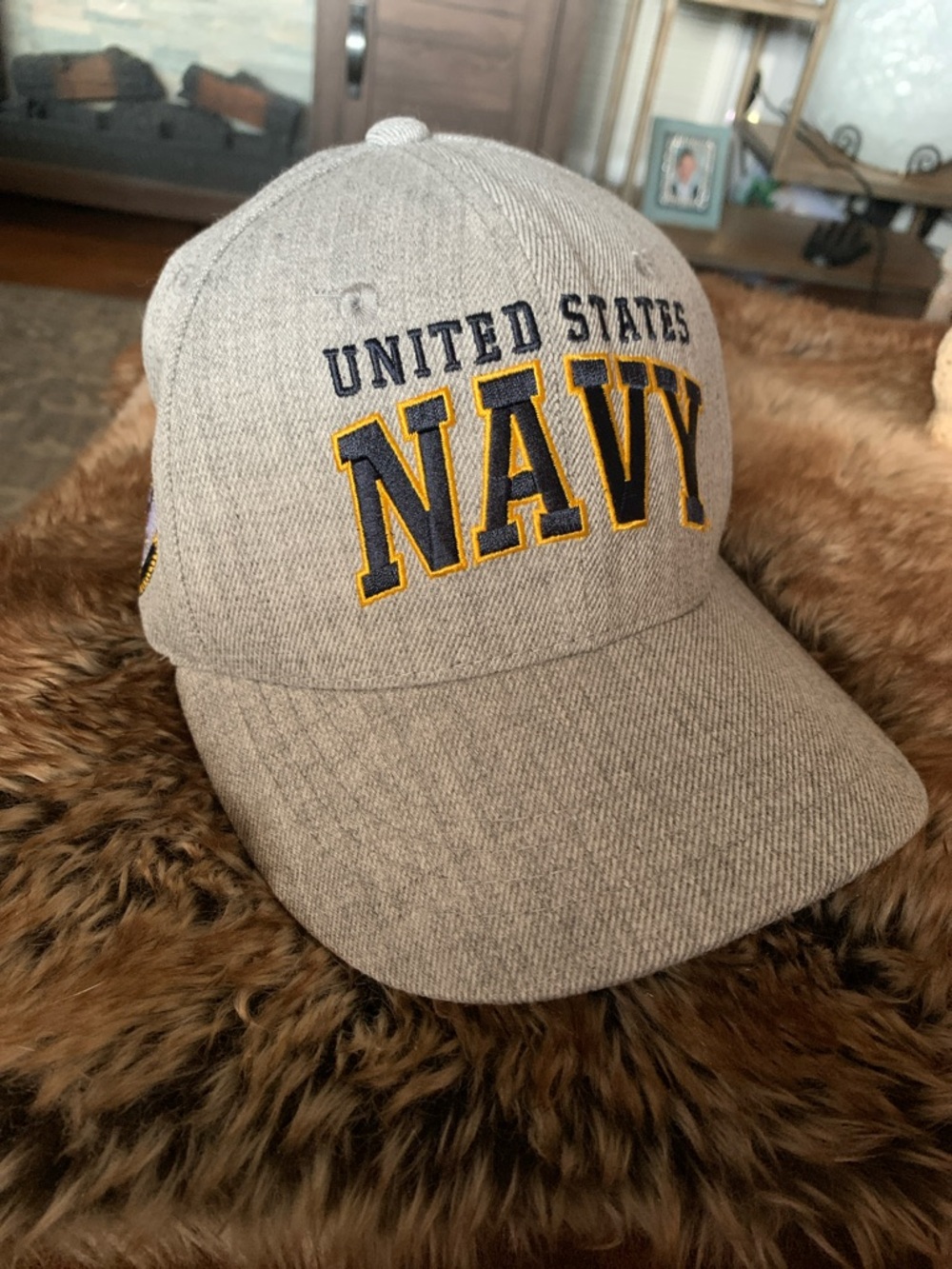 United States NAVY Embroidered Gray Baseball Hat